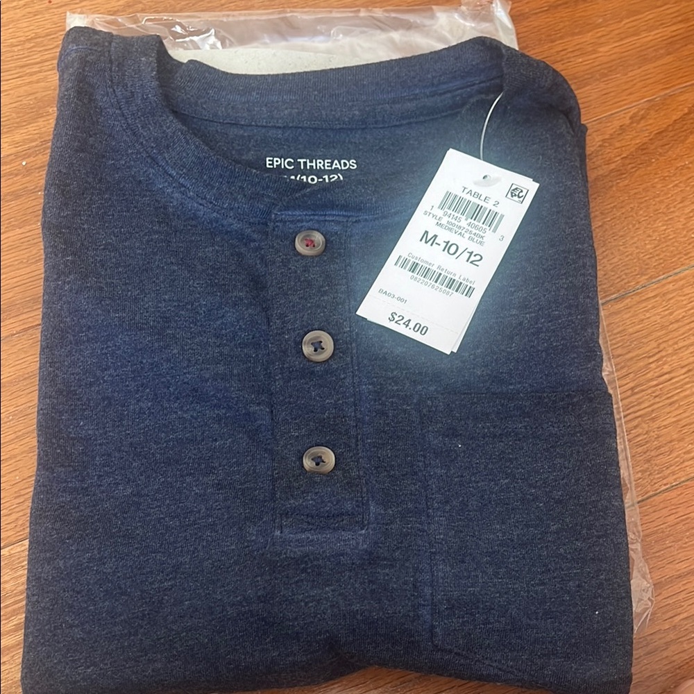 Epic Threads Navy Henley Shirt